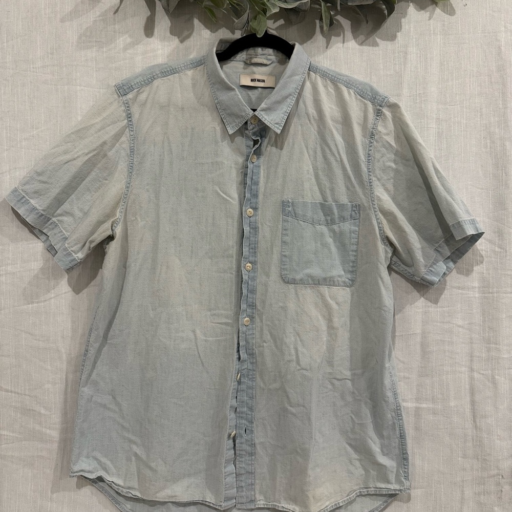 Buck Mason Light Blue Casual Button Down Shirt